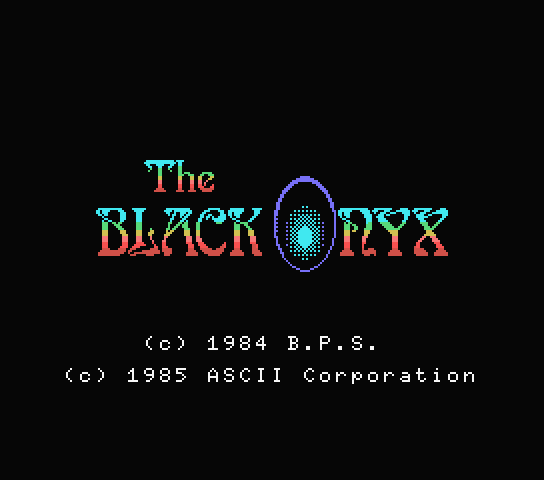 Black Onyx 2 title screen for MSX
